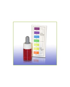 pH Test Kit with drops, test bottle and pH chart